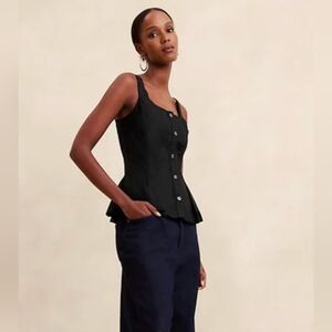 Banana Republic Twill Button Bustier Top